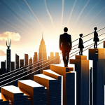 A visually dynamic representation of a diverse professional's career journey in Foreign Exchange Management. The scene depicts an upward trajectory, with a path formed by rising financial charts and digital data streams leading towards a blend of iconic global city skylines. Abstract currency symbols (like USD, EUR, INR, GBP) subtly integrate into the background, alongside flowing lines representing global financial flows. The professional stands confidently, looking forward, symbolizing growth, expertise, and aspiration in the global finance sector. The mood is optimistic and intelligent, with modern lighting.