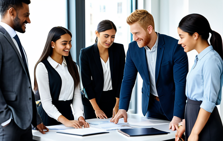 외환관리사와 외국환거래법 - **Prompt:** "A confident female entrepreneur in a stylish, modest business suit, working on a laptop...