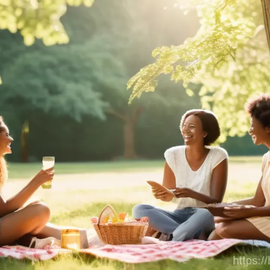 외환관리사와 경영진 보고 준비 - **Prompt 1: "A group of diverse friends, aged 20-30, enjoying a sunny afternoon picnic in a lush, vi...