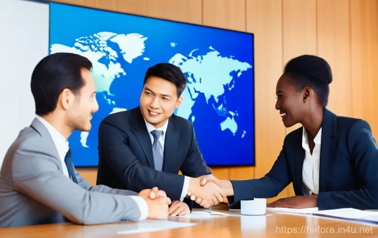 외환관리사와 글로벌 비즈니스 매너 - **Global Financial Analysis and Strategy Session**
    "A dynamic, high-angle shot capturing a diver...