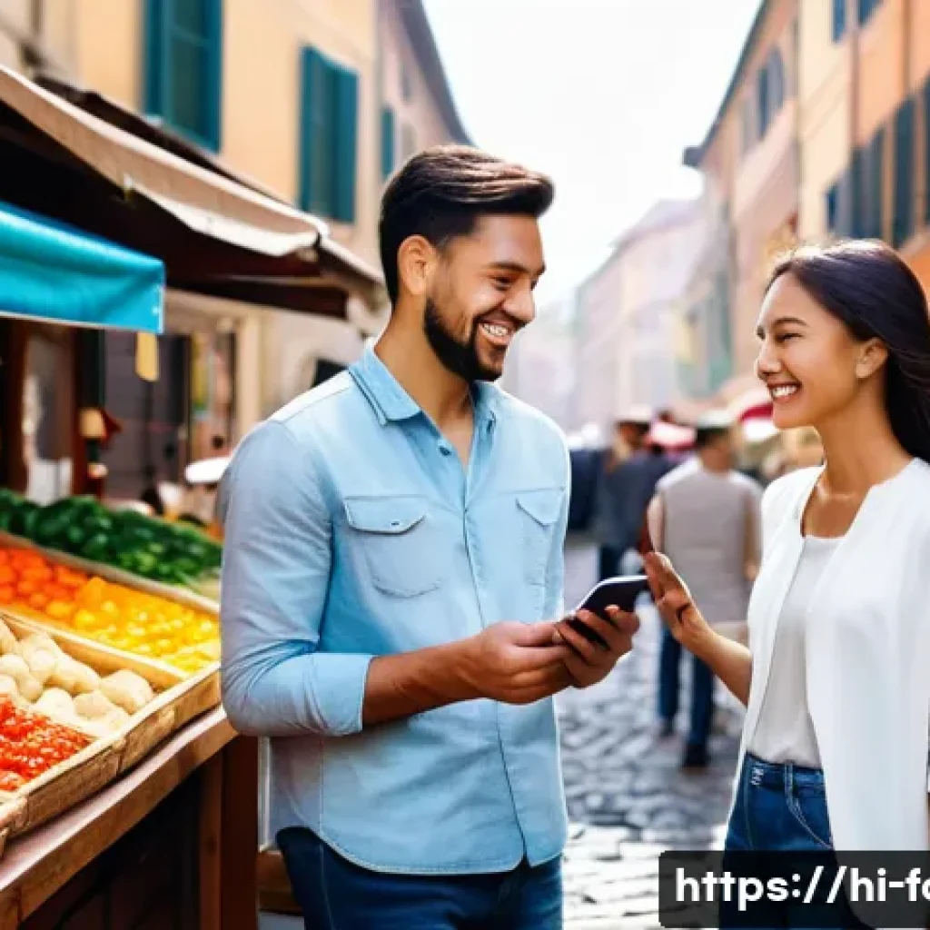 외환관리사와 외국환은행 실무 - **Prompt 1: International Travel and Secure Payments**
"A young, diverse couple, both dressed in...