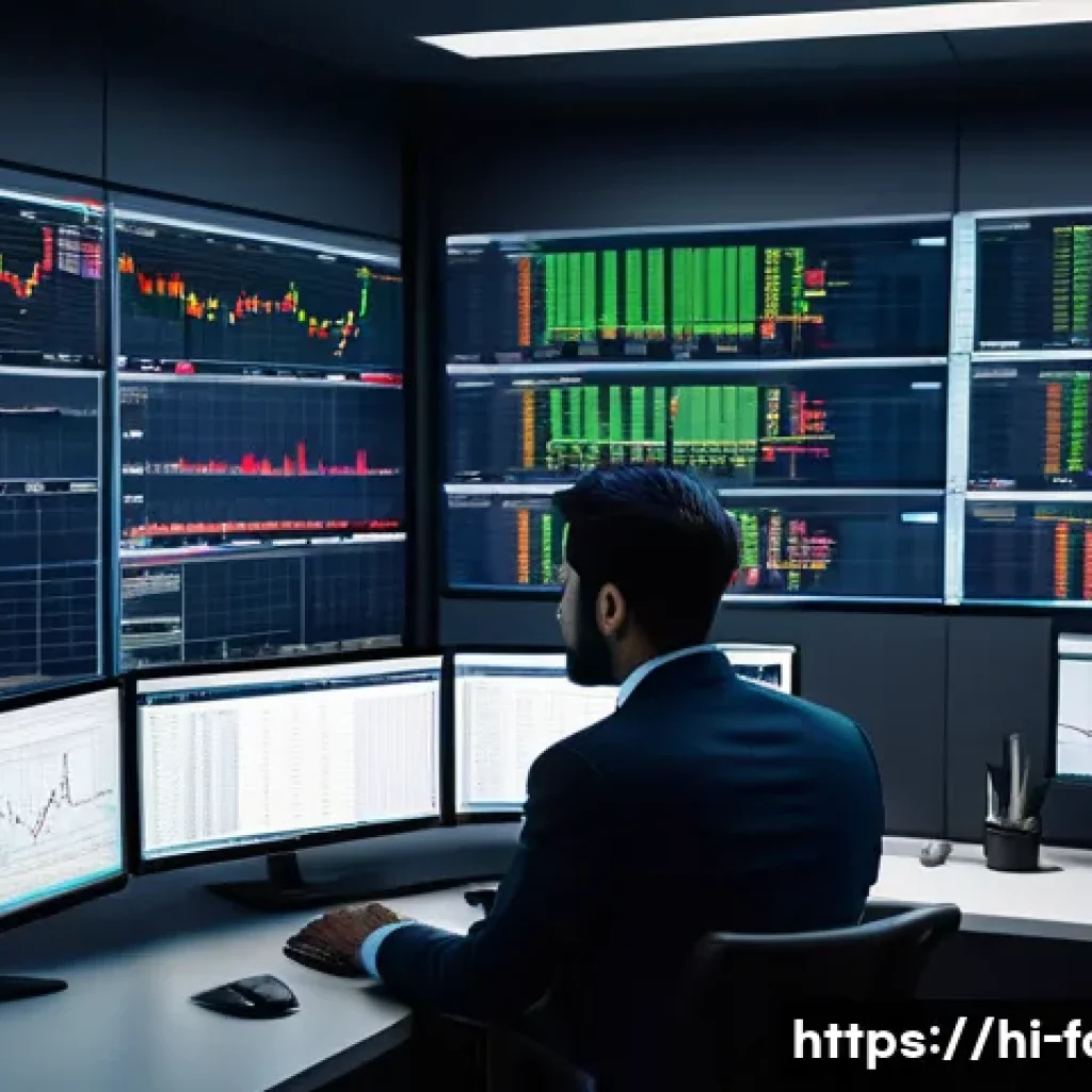 외환관리사와 외환 트레이딩 실무 - A professional forex trading scene showing a diverse group of Indian traders analyzing multiple digi...