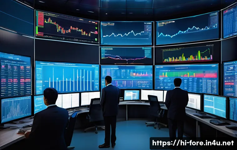 외환관리사와 외환 규제의 변화 - A detailed illustration of a modern global financial trading floor with diverse Indian traders in fo...