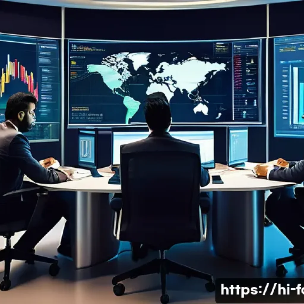 외환관리사와 기업 외환 관리 프로세스 - A modern corporate office environment showing a diverse Indian business team analyzing foreign excha...