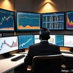 외환관리사와 외환 보안 관리 - A detailed and vibrant digital illustration of a modern Indian business office with professionals an...