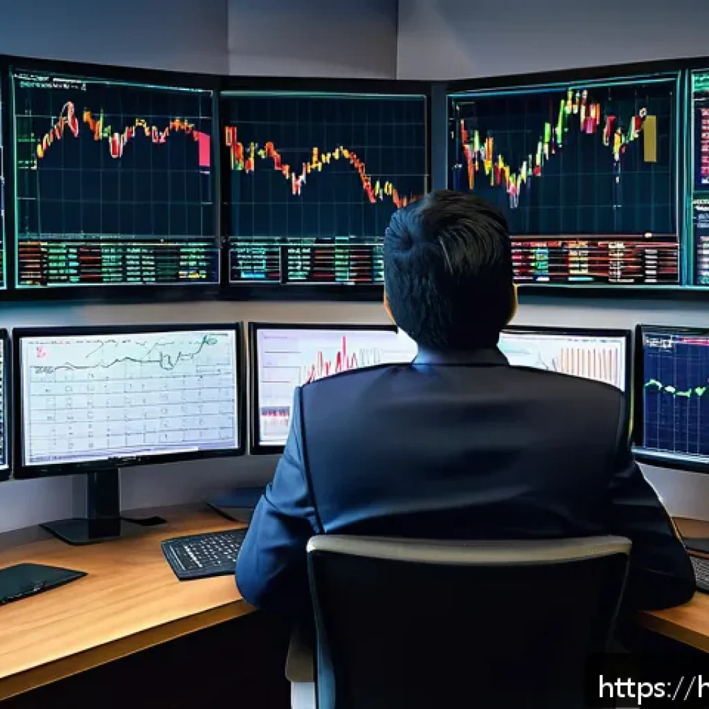 외환관리사와 직무 역량 강화 팁 - A detailed and professional Forex trading office scene showing a skilled Indian currency manager ana...