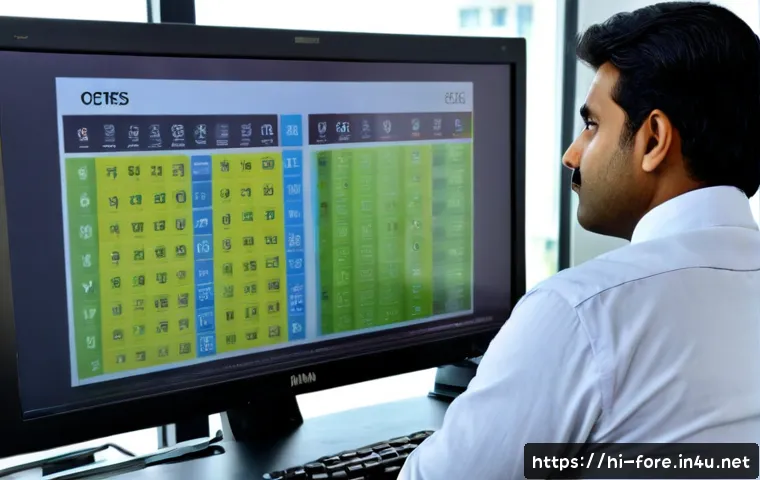 외환관리사 업무용 소프트웨어 활용법 - Photorealistic Indian foreign exchange compliance officer working at a clean modern office desk, rev...